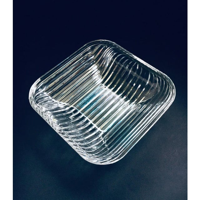 XL Mid-Century Czech Modern Crystal Art Glass Bowl, 1960s For Sale - Image 11 of 13