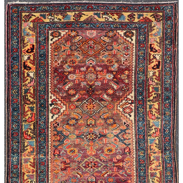 Antique Persian Fine Persian Malayer All-Over Design 3'9 X 8'0 For Sale - Image 9 of 13