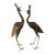 Vintage Artisan Crafted Recycled Metal Standing Crane Sculptures- A Pair For Sale