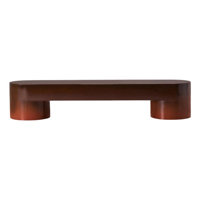 Nuanced Brown Lazy-O Bench by Somaschini For Sale