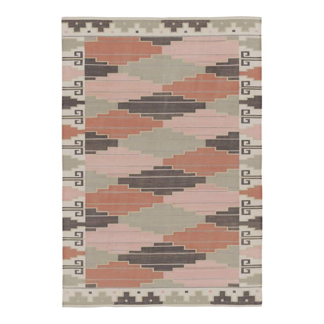 Rug & Kilim’s Contemporary Dhurrie Rug in Colorful Geometric Pattern For Sale