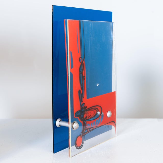 Colored Acrylic Glass Photo Frames, 1980, Set of 3 For Sale - Image 4 of 9