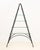 Mis en Demeure "Bibliotheque Hastings" Etagere, iron pyramidal structure with four glass shelves. 79.5" H x 49.5" W x...