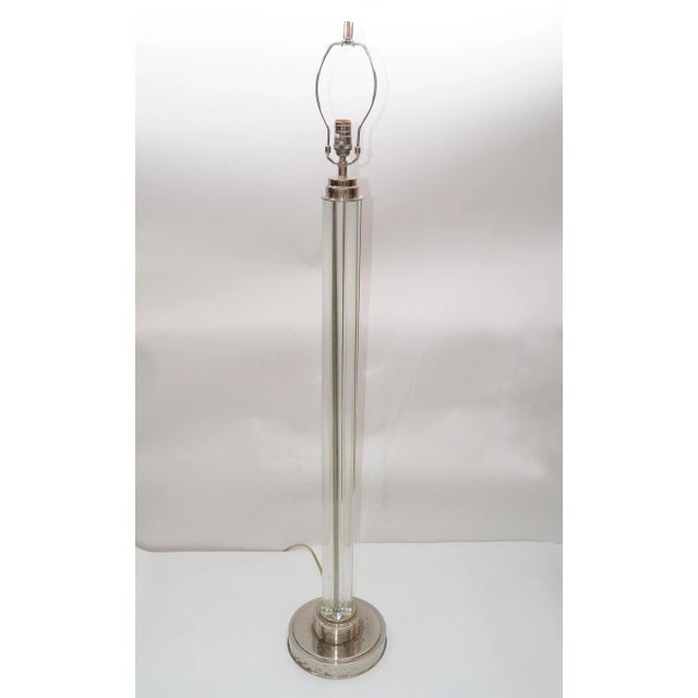 Restoration Hardware Glass Rods Floor Lamp on Chrome Base For Sale - Image 12 of 13