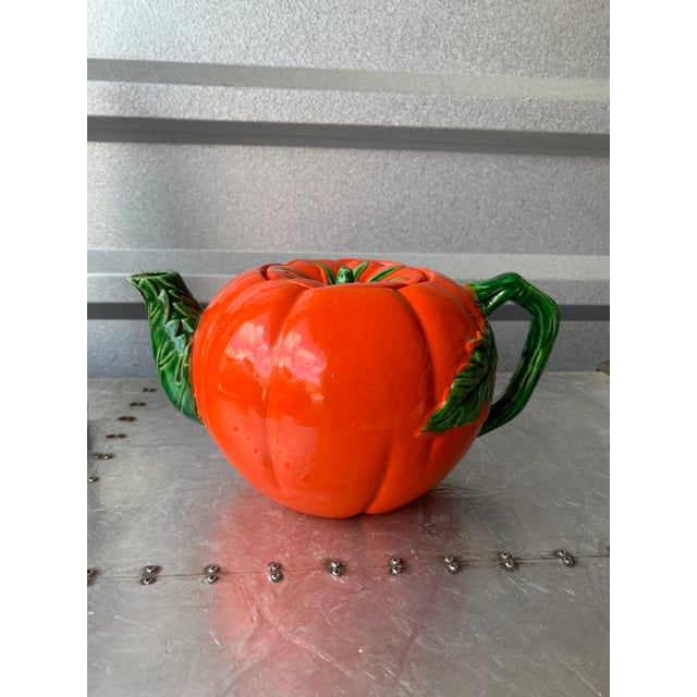 Mid 20th Century Ceramic Tomato Tea Pot Made in Japan For Sale - Image 10 of 10