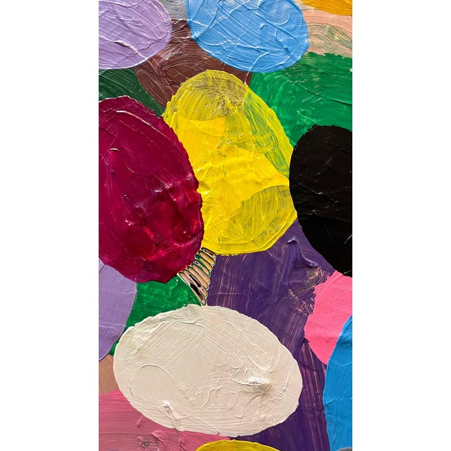 Jin Junjie, Large Chinese Contemporary Abstract Colorful Carved Oil Painting Jin Junjie, 2018 For Sale - Image 10 of 15