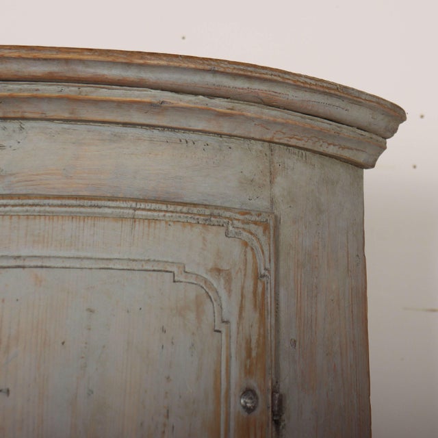 Swedish Bow Front Corner Cupboard For Sale - Image 5 of 13