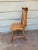 1950s Rustic/Farmhouse style wood side chair with turned posts and curved back.