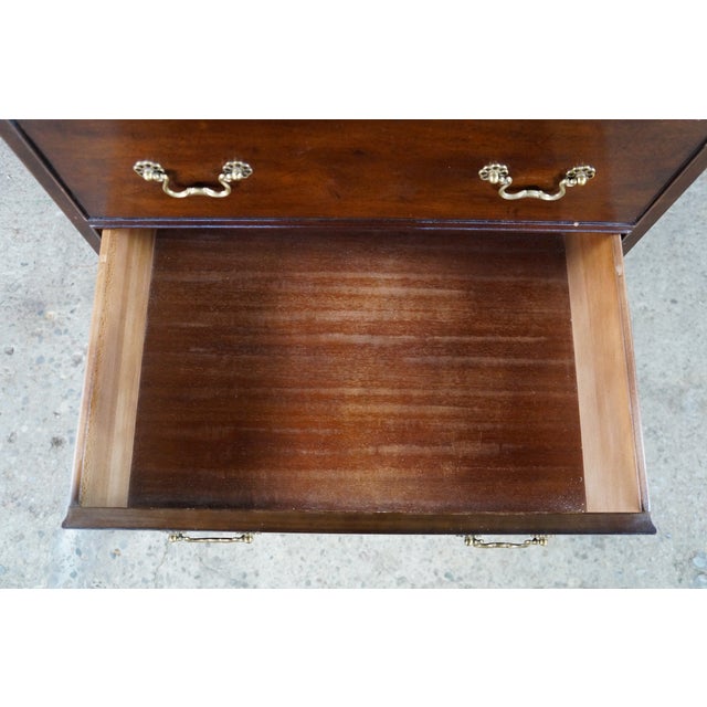 Henredon 18th C. Chippendale Style Mahogany Semainier Chest Lingerie Dresser 59" For Sale - Image 11 of 18