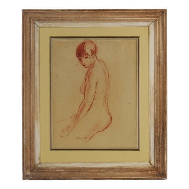 Sanguine Drawing by André Dignimont For Sale