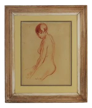 Sanguine Drawing by André Dignimont