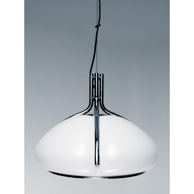 White Quadrifoglio Pendant Lamp attributed to Studio 6g for Iguzzini, 1960s For Sale - Image 8 of 8