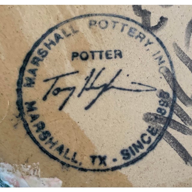 Hand‑Painted Artisan Floral Pitcher by Beth Sartin for Marshall Pottery, 2003 – Signed Texas Folk Art. Cottagecore Decor & Collector Piece For Sale - Image 9 of 9