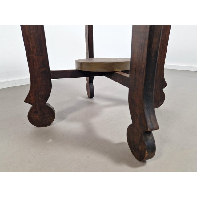 Amsterdam School Art Deco Occasional Table with Copper Top, 1920s For Sale - Image 4 of 14