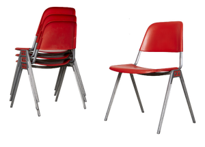 Model 1601 Stacking Chairs by Don Albinson for Knoll International, 1970s, Set of 4