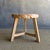 Mid-Century Modern Vintage Elm Wood Wheel Table in Natural Finish For Sale - Image 3 of 8