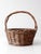 Vintage Rustic Woven Willow Basket With Handle For Sale - Image 13 of 13