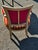 Louis XVI Cabriolet Armchair in Patinated Wood and Striped Velvet For Sale - Image 6 of 15