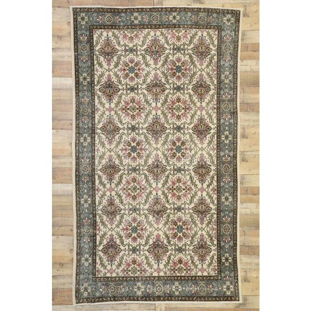 Beige Vintage Turkish Sivas Rug - 05'08 X 10'00 For Sale - Image 8 of 10