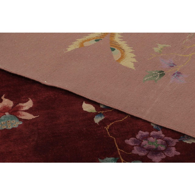 Antique Chinese Peking Rug in Red With Fierce Phoenix Design - Rug & Kilim For Sale - Image 9 of 9