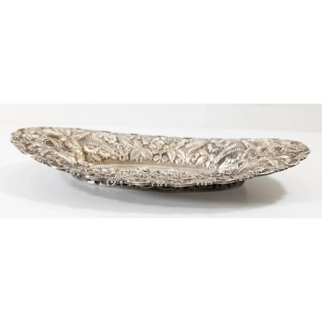 19th Century Baltimore Sterling Silver Repousse Bread Bowl by James Armiger For Sale - Image 9 of 12