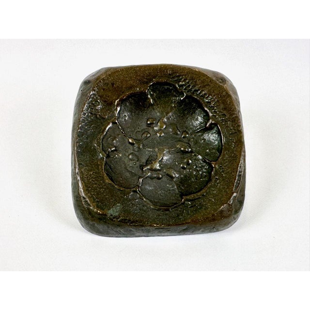 Brutalist Bronze Push and Pull Alpana Door Handle, 1970s, in Very Good conditions. Designed 1970 to 1979 This piece is...