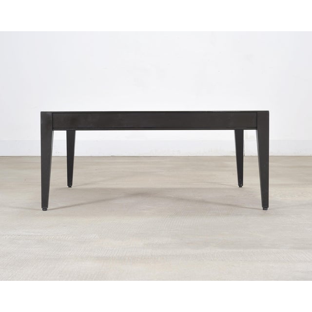 Neoclassical McKinnon + Harris Wyatt Square Aluminum Garden Coffee Table For Sale - Image 3 of 11