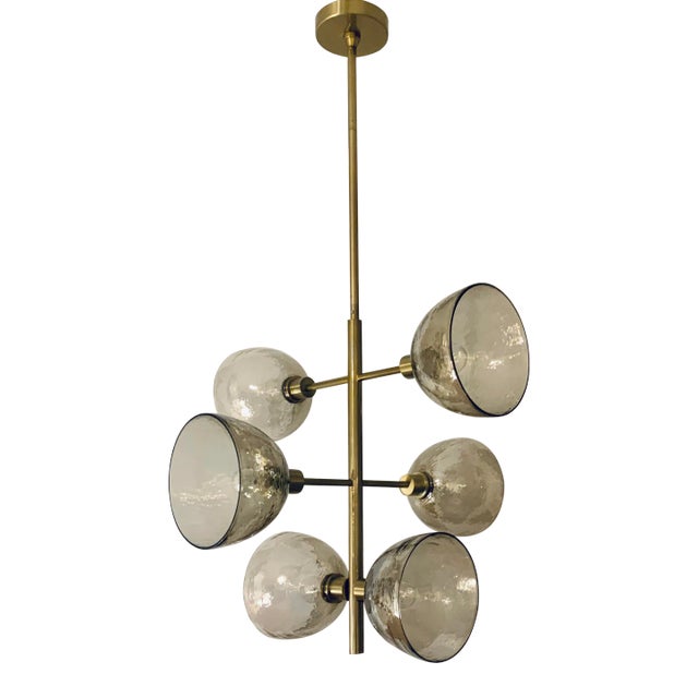 Arteriors Modern Brass Finished Norwich Chandelier For Sale