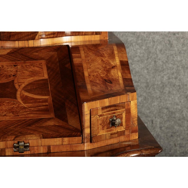 18th Century Baroque Secretary Walnut Veneer Vienna Austria, 1710s For Sale - Image 18 of 18