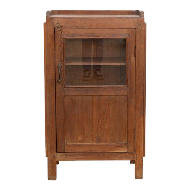 Antique Slim British Colonial Cabinet For Sale
