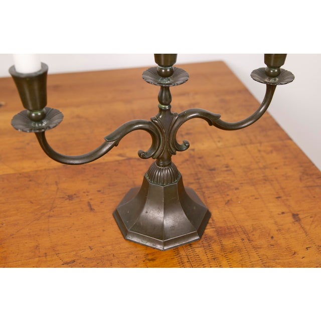 Large Model 155 Candelabras in Disko Metal by Just Andersen, 1930s, Set of 2 For Sale - Image 17 of 18