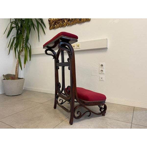 Nuns Shrine Prayer Chair in Shellac Polish For Sale - Image 12 of 16
