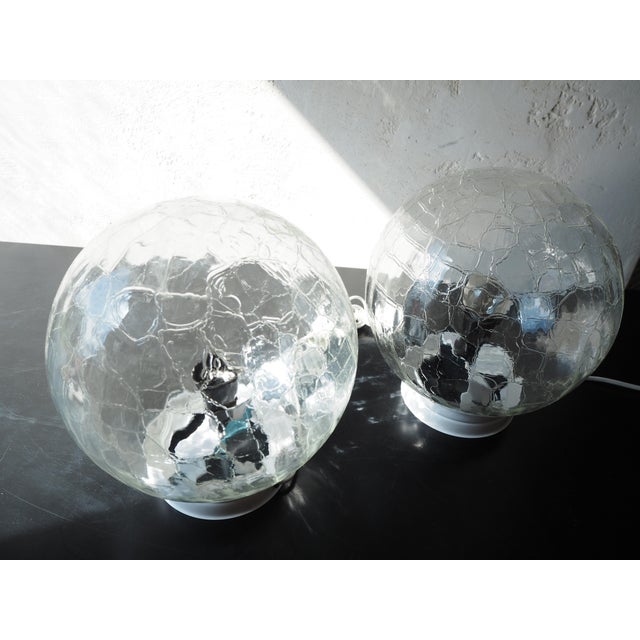 Mid-Century Globe Table Lamps, 1970s, Set of 2 For Sale - Image 13 of 14