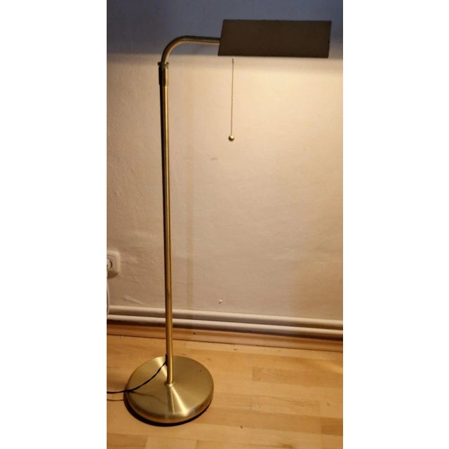 Vintage Height-Adjustable Floor Lamp with Brass-Colored Metal Frame by Trio Leuchten, 2000s For Sale - Image 3 of 8
