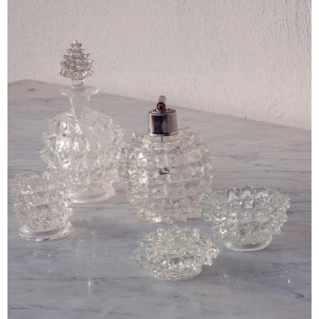 Set of 4 Ercole Barovier Rostrato Murano Italian Glass Vase for Barovier & Toso, 1940s For Sale - Image 9 of 13