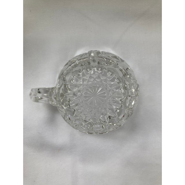 Vintage Pressed-Glass Punch Cups With Hobstar Pattern / Set of 8 For Sale - Image 4 of 4