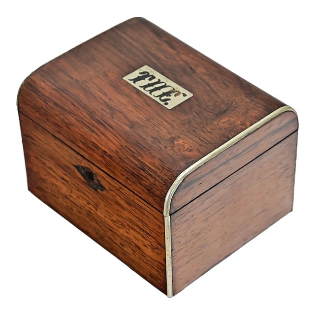 English Vintage Oak & Silver Plate Box For Sale