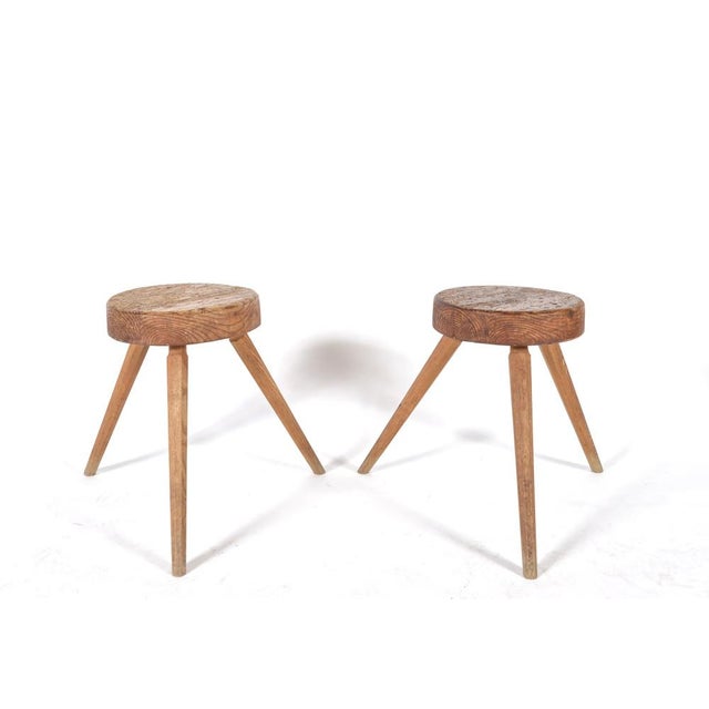 Antique 3-Legged Milking Stools, 19th Century, Set of 2 For Sale - Image 13 of 13
