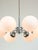 Italian Space Age Sputnik Chrome and Opaline Chandelier, 1970s For Sale - Image 3 of 18