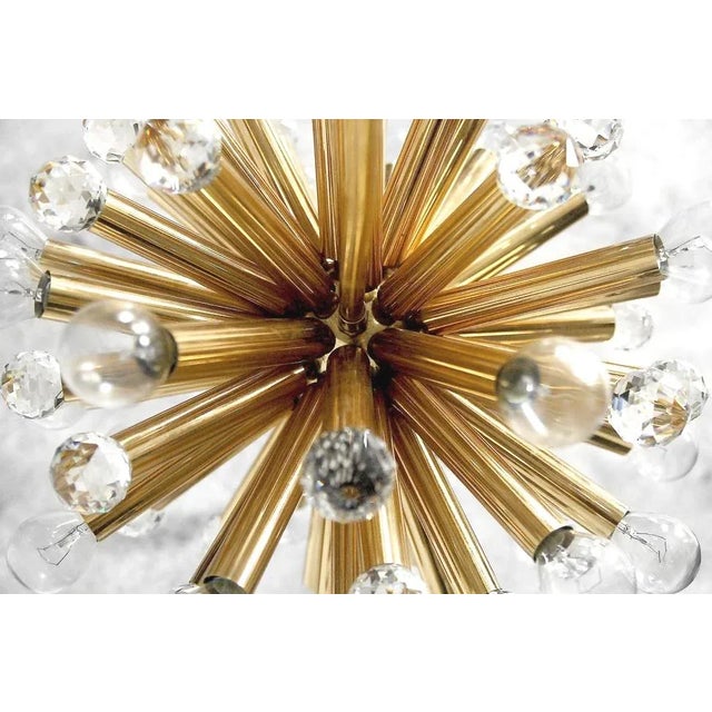 Mid-Century Modern Gilt Brass Pendant Lamp with Swarovski Balls from Ernst Palme, 1960s For Sale - Image 3 of 18