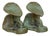 Antique McClelland Barclay Art Deco Bronze Mushroom Frog Bookend Sculptures 4.5" For Sale