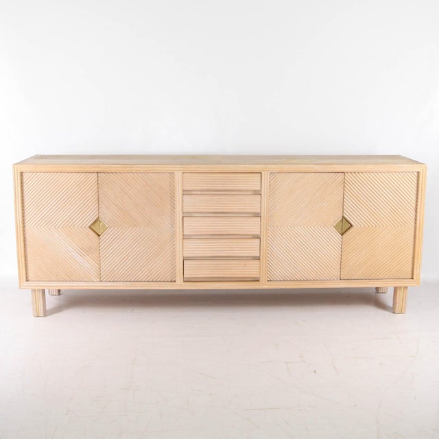 Rattan and Brass Sideboard, 1970s For Sale - Image 18 of 18