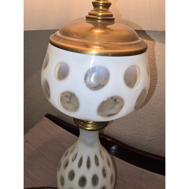 White Vintage White Coin Dot Coin Dot Lamp For Sale - Image 8 of 13