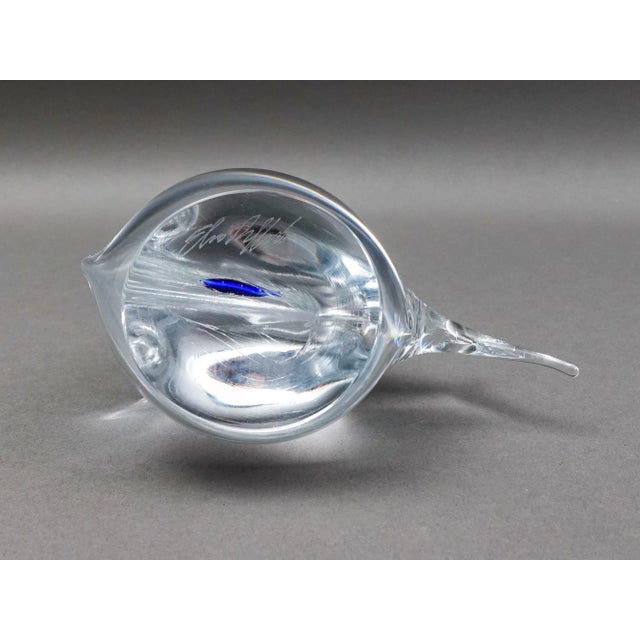 Blue Mid 20th Century Elio Raffaeli Signed Oggetti Murano Italy Fish For Sale - Image 8 of 8