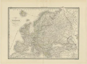 Antique Map of Europe by Lapie, 1842