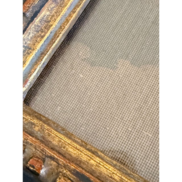 Antique Floral Tapestry in Exceptional Black & Gilt Frame For Sale - Image 11 of 11