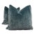 Rogers & Goffigon "Silk Mohair" in Thunder Cloud 22" Pillows-a Pair For Sale