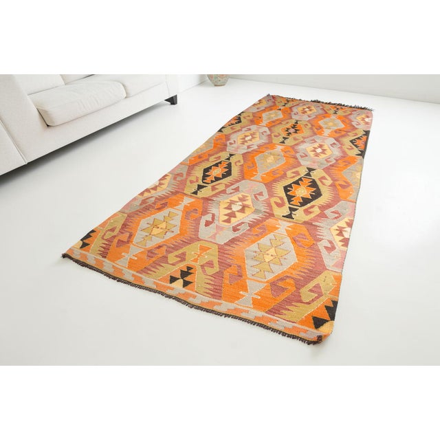 1960s Vintage Floor Anatolian Kilim Rug For Sale - Image 5 of 10