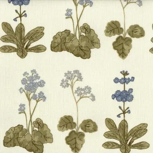 Lauren Servati Textiles, Primula Fabric in Blues