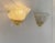 Pair of wall sconces made of pressed, molded Murano glass, produced in Italy in the 1980s. Several pairs available....